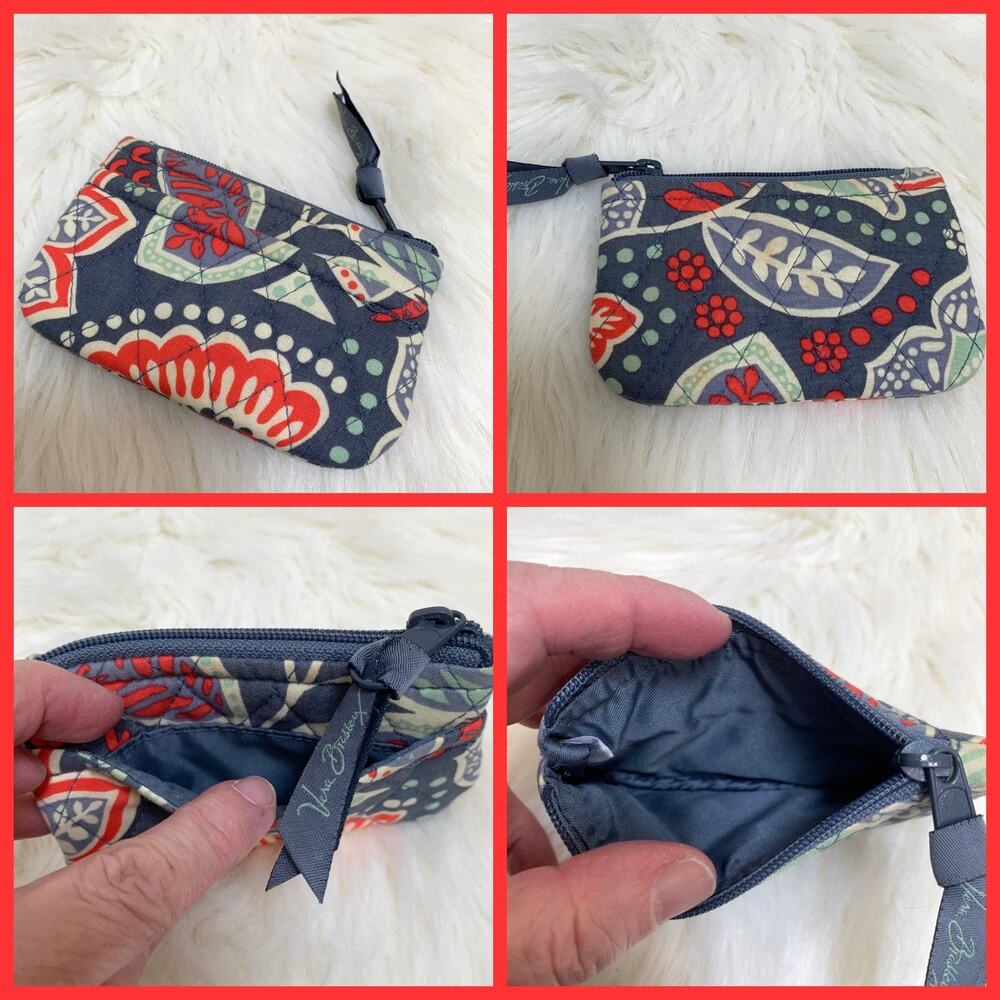 VERA BRADLEY Quilted Cotton NOMADIC FLORAL Small Zip Coin Purse - Picture 9 of 9